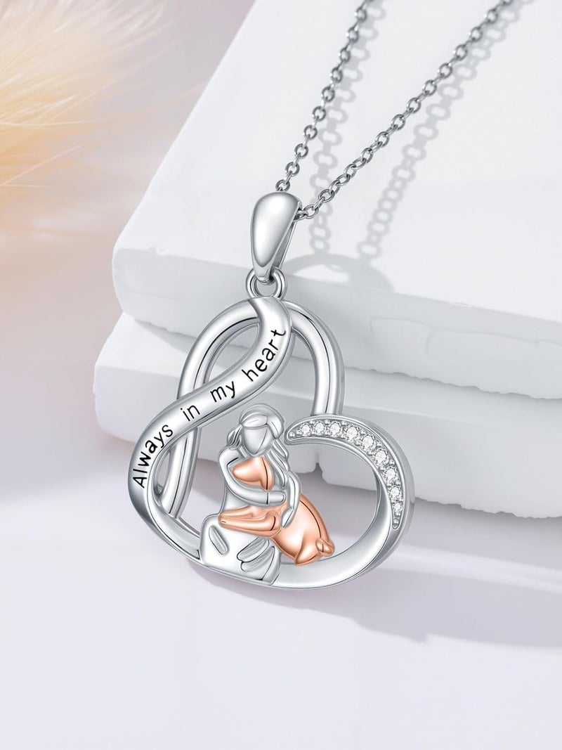 Cargari Store Dragonfly/Butterfly/Elephant/Hummingbird/Axolotl/Horse/Panda/Bee necklace for Women 925 Sterling Silver Heart Pendant Necklace Animal Jewelry Gifts for Women - Image 2